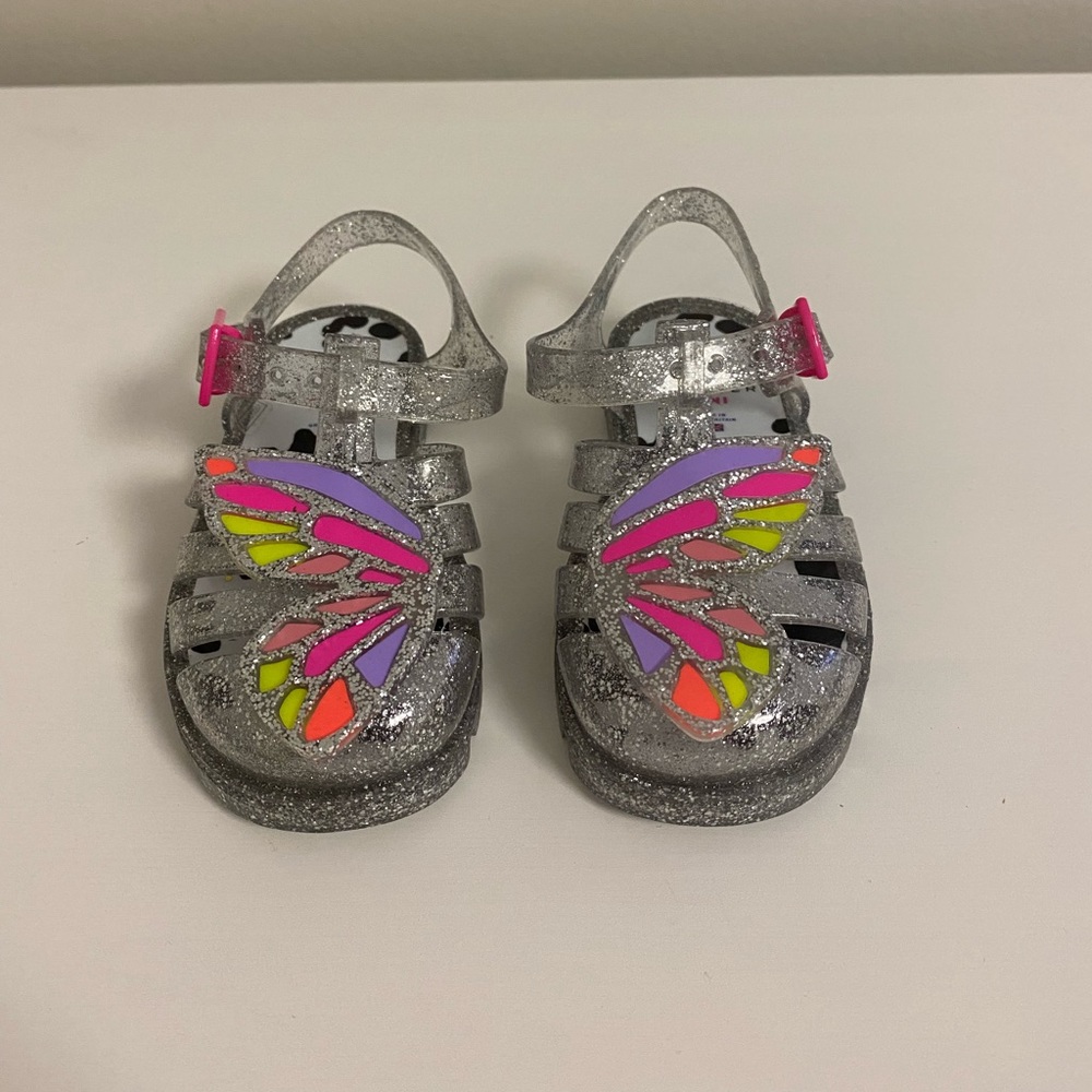 Girl’s Butterfly Glitter Jelly Sandals Size: UK8
